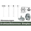 Simplex Wire Rope Clamp, Strong Rope Clamp [Many Sizes] Attachment