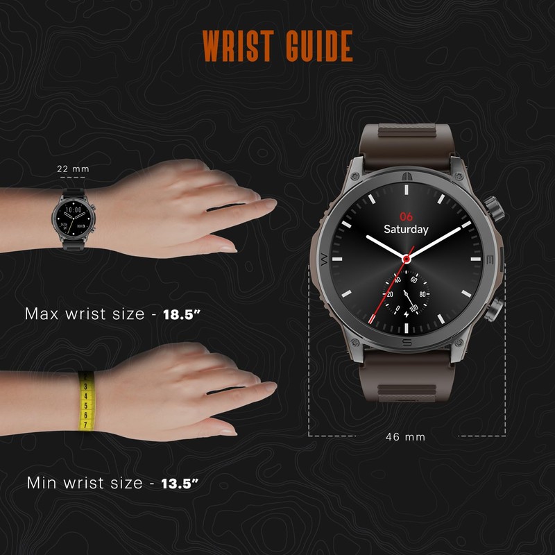 Noise Endeavour Rugged Design 1.46" AMOLED Display Smart Watch, BT