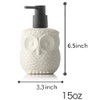 123Arts Ceramic Owl Shape Soap Dispenser Soap Bottle Lotion Bottle