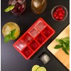 HIC Kitchen Big Block Silicone Ice Cube Tray, European-Grade, Non-Stick,