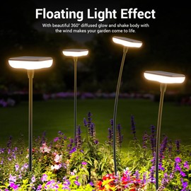 Ainostone Solar Lights Outdoor Pathway 8 Pack IP65 Waterproof 31" Solar Garden Lights 2 Heights Adjustable Auto On/Off Lasting 12H for Walkway Patio Lawn Path Yard Plants Flower Beds Landscape Decor