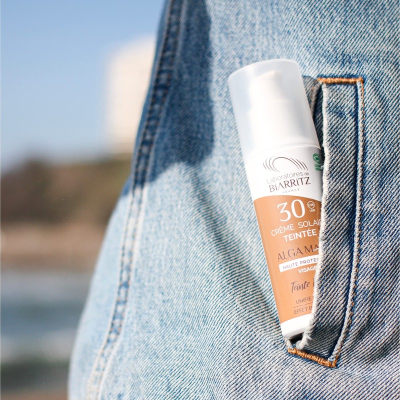 Algamaris Tinted Sun Cream Face Light SPF30 Organic Certified 50