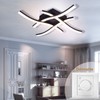 HUOKU 4-Light Dimmable LED Ceiling Light Modern, 24W Curved Ceiling