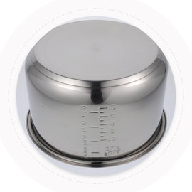Cabilock 10 Cup Stainless Steel Rice Cooker Inner Lid Replacement Non Stick Electric Rice Cooker Accessories Thickened Bottom Pot for Home Kitchen