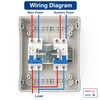 Ktolplao 32A Dual Power Manual Transfer Switch IP65 Circuit Breaker