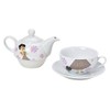 Tea for One Set Woman with Tea Cup (Pot &