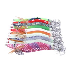 BESPORTBLE 10pcs Creative Shrimp Squid Fishing Needle Durable Lure Fishing Tackle Hooks Box and Vivid Design for Easy Catching Fish for Enthusiasts