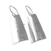 Hammered Curved Drop Solid 925 Sterling Silver Earrings Handmade Jewellery