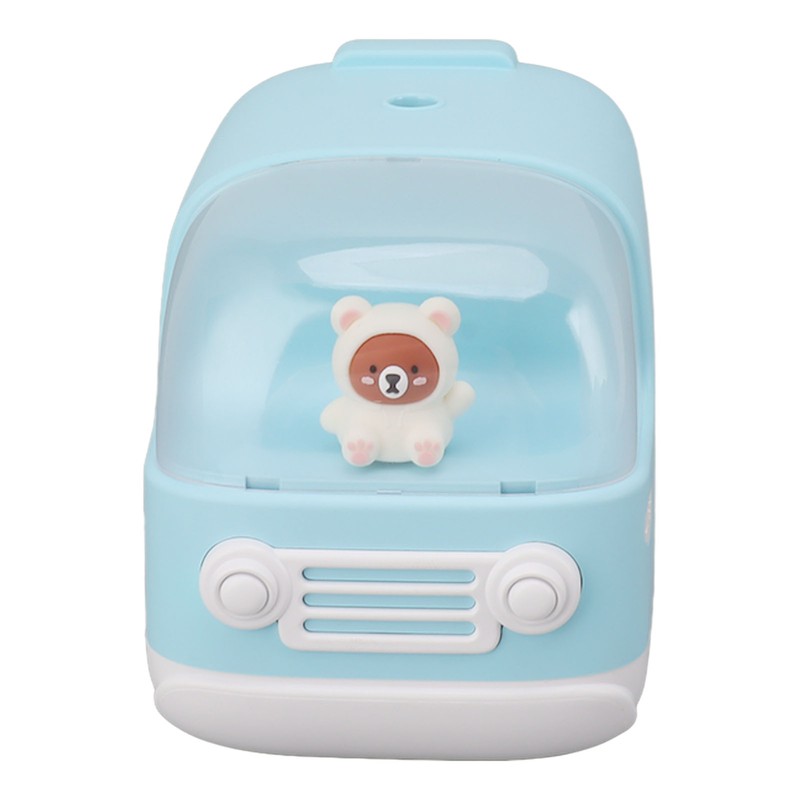 Cute Small Humidifier 350ml Bear Bus Shape USB Charging Portable