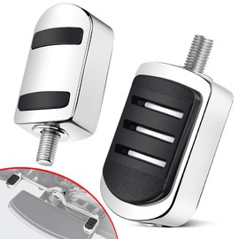 Benlari Heel Toe Shifter Pegs, Streamliner Front Rear Shift Lever Foot Pegs Fit for Harley All models 2008-later Touring Street Glide Road King Road Glide Trike FL Softail Dyna Sportster, Chrome