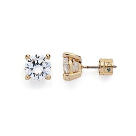 Kleinfeld Womens Bridal Cubic Zirconia Stud Earrings, Crystal/Gold 2, Small