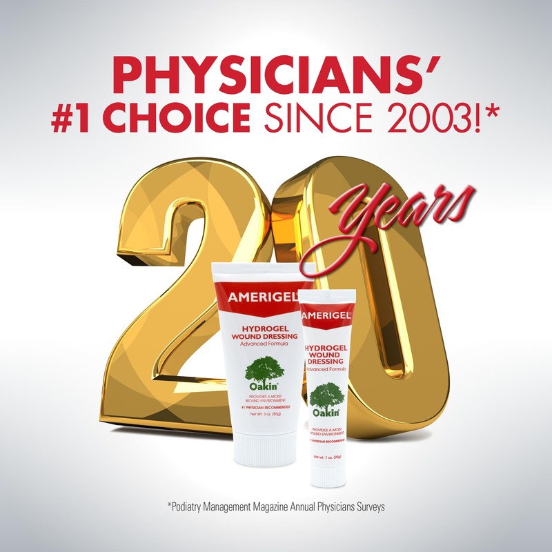 AMERIGEL Hydrogel Wound Dressing (3 oz.) - Provides Moisture-Rich Healing