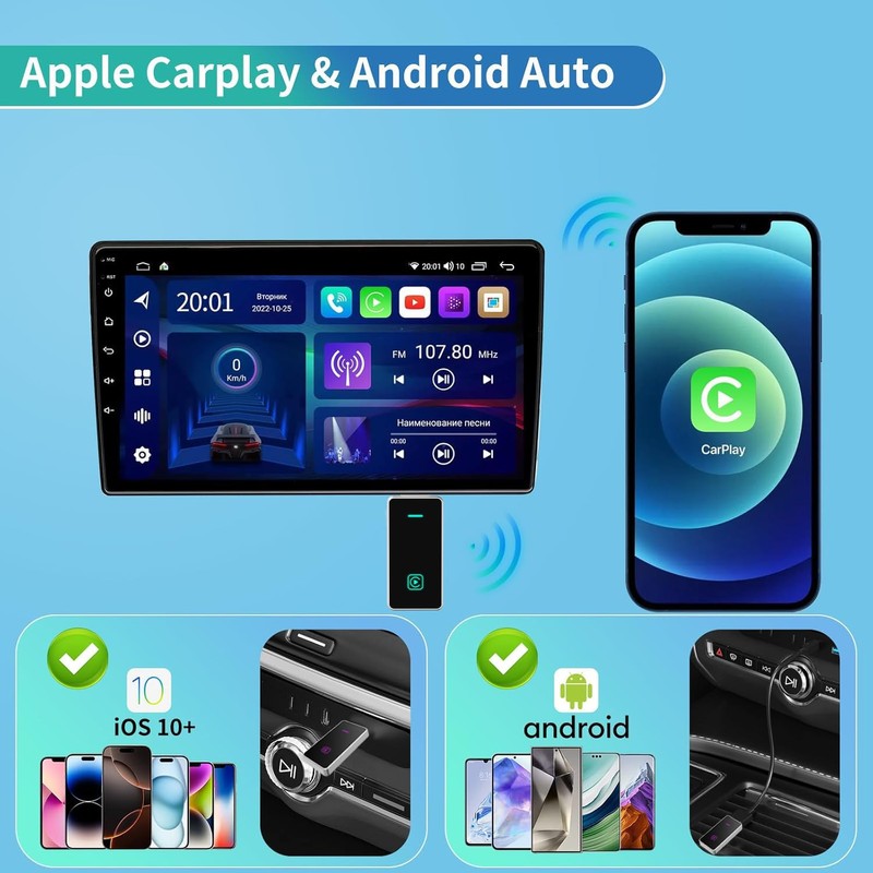 Carplay Wireless Adapter, Super Fast Upgrade from Wired CarPlay to