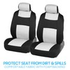 BDK PolyPro Car Seat Covers Full Set in White/Black –