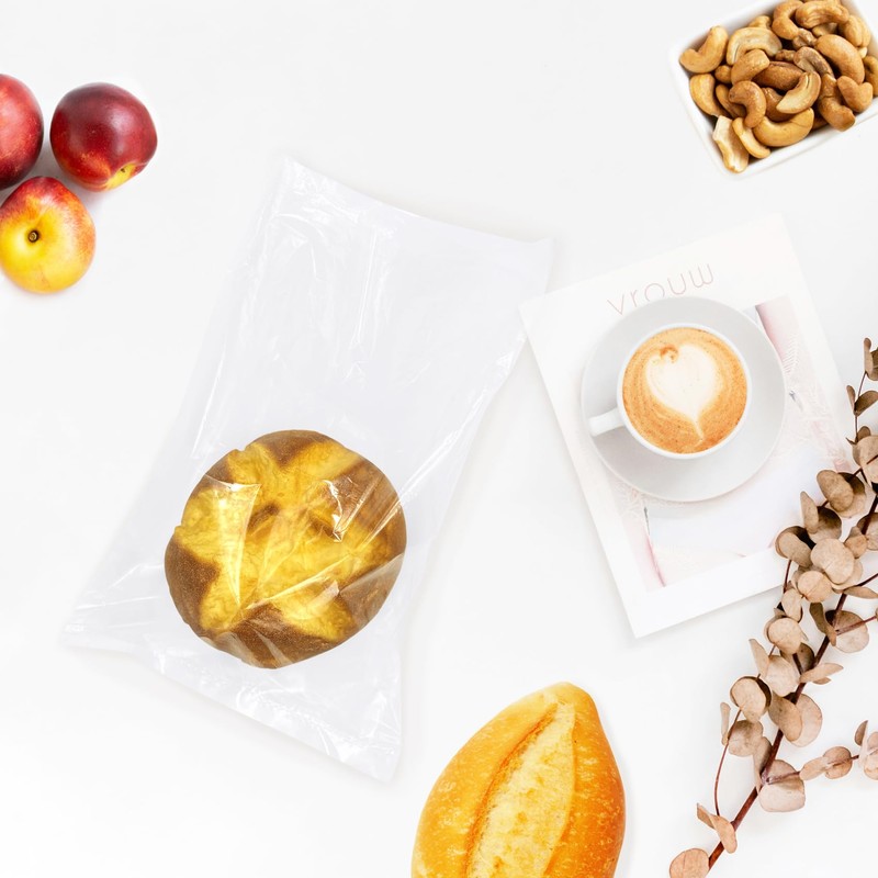 9x14 Inches Clear Plastic Bags for Packaging, 50 Pieces Flat