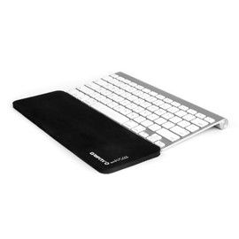 GRIFITI Slim Wrist Pad 12" x 4" x 0.22" Wrists Rest for 10keyless Thin Wireless Tenkeyless Computer Keyboards Ergonomic Keyboard Support Carpal Tunnel Resting (Black Nylon Surface)