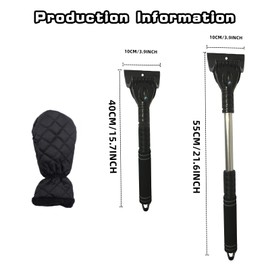 LXONTSG Car Snow Ice Scraper, Windscreen Ice Scraper, Car Snow Ice Scraper, Scalable Snow Ice Scraper, Ice Scraper Car Window, Car Snow Scraper, Removal of Snow and De-Icing