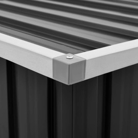 Tidyard Outdoor Storage Box, Galvanized Steel Indoor Outdoor Deck Box, Backyard Storage Container for Garden Tools, Pool Supplies, Patio Cushions, Pillows, Blankets 42.9in x 26.4in x 25.6inAnthracite