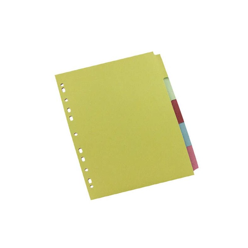 Q-Connect 5-Part Subject Divider Multi-Punched A4 KF26081