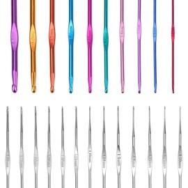 WADY Crochet Kits 100 Pcs Crochet Hook Set with Yarn Knitting Needles Sewing Tools Full Set Knit Gauge Scissors Stitch Holders Household Tool Kit For Beginners