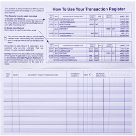 24 PCS Check Registers for Personal Checkbook, Easy to Read Checkbook Register