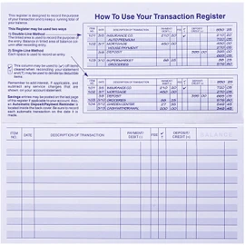 24 PCS Check Registers for Personal Checkbook, Easy to Read Checkbook Register