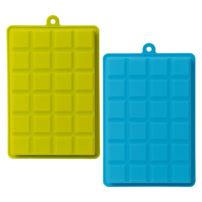Szxc Silicone Ice Cube Trays with Lids - 2 Pack
