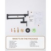 Fransiton Matte Black Pot Filler, Pot Filler Faucet Wall Mount,