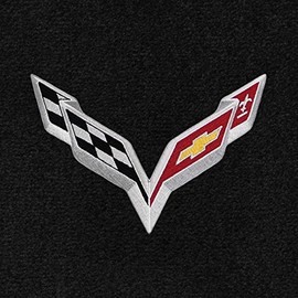 Lloyd Mats Ultimat C7 Corvette Crossed Flags Logo Floor Mats (2014-2015-2016)