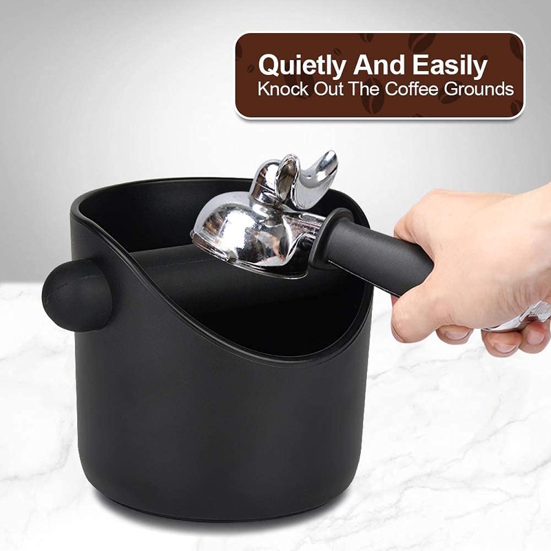 ANCLLO Coffee Knock Box Rubber Non-Slip Coffee Grounds Container Espresso