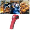 Infrared Thermometer Backlit LCD Light Indicator No Contact Temperature Meter