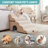 COZY KISS Wide Dog Stairs for High Beds with Tunnel,