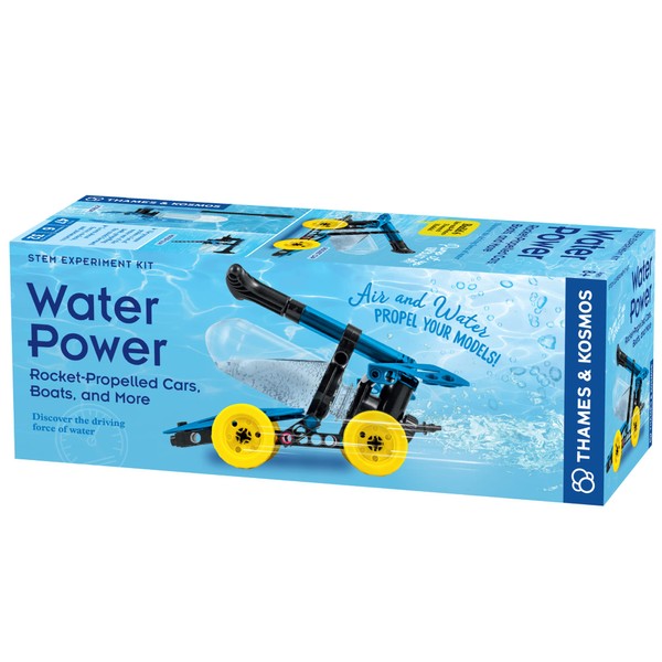 Thames & Kosmos Water Power STEM Experiment Kit | Build Your Own Rocket-Propelled Cars, Boats, and More! | Explore Physics of Air & Water, Pneumatics | 6 Models | Full-Color Manual & Experiment Guide