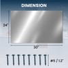 (2 Pack)24" x 30" Reversible Metal Backsplash Matching screws |