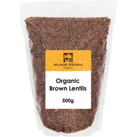 Organic Brown Lentils 500g by Manor Springs Organic