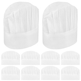 oruola 10 Pack Kids Chef Hat,Paper Chef Hats for Kids,Adjustable Disposable Childrens Chefs Hat,Perfect for Hibachi Parties, Baking, and Cooking, White