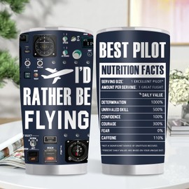 Goiicoln Pilot Gifts, Aviation Gifts, Gifts for Pilots Men, Pilot Gifts for Men Tumbler 20Oz, Airplane Gifts for Men, Birthday Gifts for Pilot Dad Son Husband, 20Oz Pilot Cup