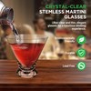 NutriChef Stemless Martini Glasses Set – 24 Lead-Free Crystal Glasses