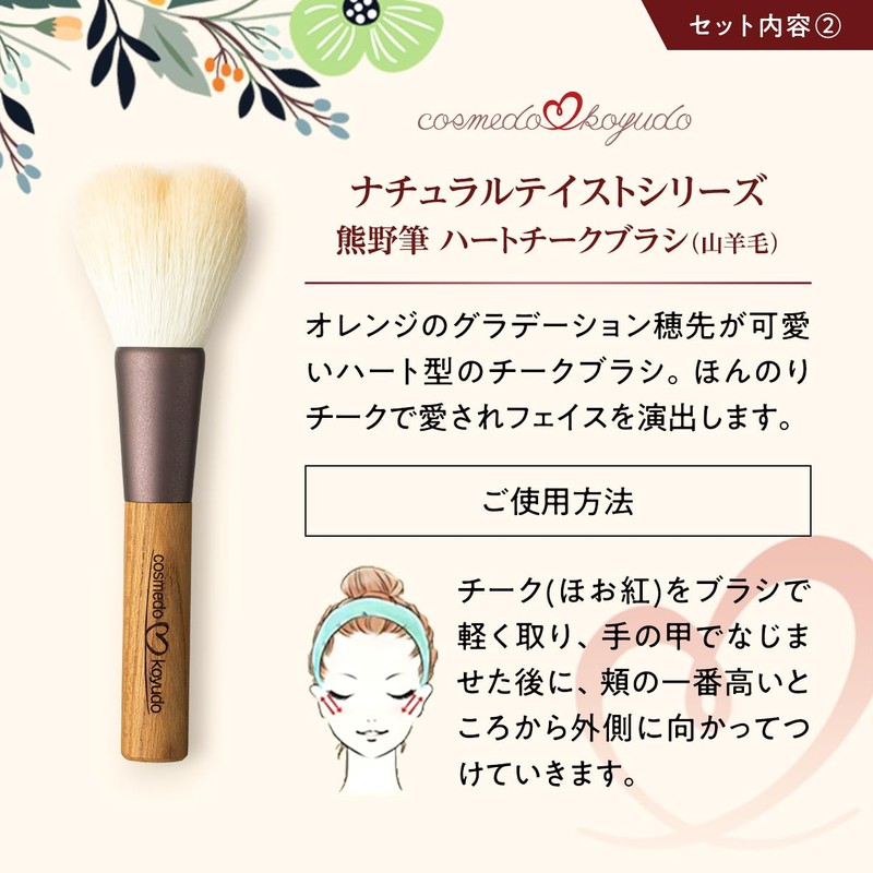 Cosmetics & Koyudo NG-G040C Kumano Brush Makeup Brushes Set, 4