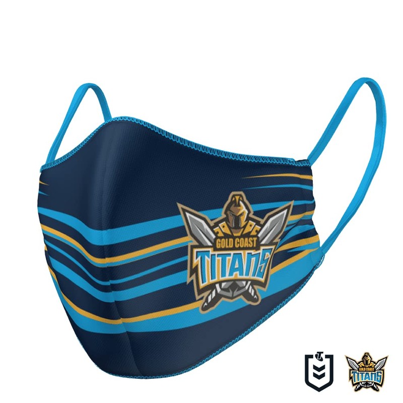 NRL Face Mask - Titans - Reversible - Washable -