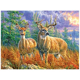RoseArt - Abraham Hunter - Northern Whitetails - 300 Piece Jigsaw Puzzle for Adults