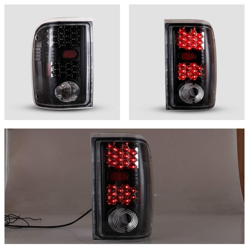 AUTOWIKI LED Tail Lights For 2001-2005 Ford Ranger Rear Lamps