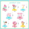 Jollyboom Sweet Sassy and Seven Birthday Decorations Girls, 8pcs Donut