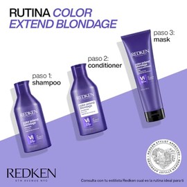 REDKEN- Acondicionador Color Extend Blondage |Para cabello rubio | Neutraliza los tonos amarillos no deseados, para un rubio más frío y vibrante | Con pigmentos violetas con ácido cítrico |300ml
