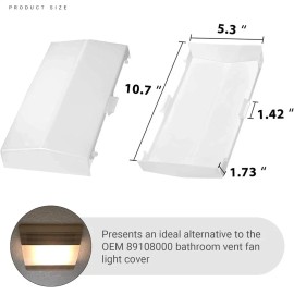 CALPALMY Exact Replacement 89108000 Bathroom Vent Fan Light Lens Cover -...