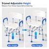 Ruiers 360° Swivel Shower Chair with Arms and Back