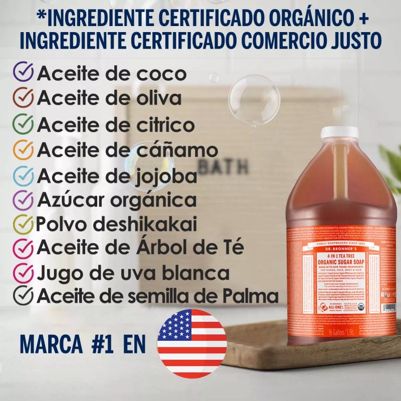 Dr Bronners Jabón Biodegradable Dr Bronner´s 4 En 1 Arbol