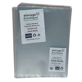 storage.boutique COMICBOOK Protection Sleeves, Archive Standard, Acid Free, Size 4, 12 x 9, 230 x 308 mm, 50