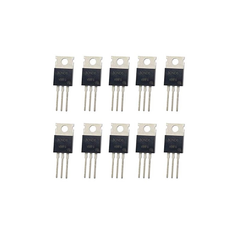 HUABAN 10pcs 30N06 TO-220 30A 60V N-Channel Power MOSFETs (Replaces