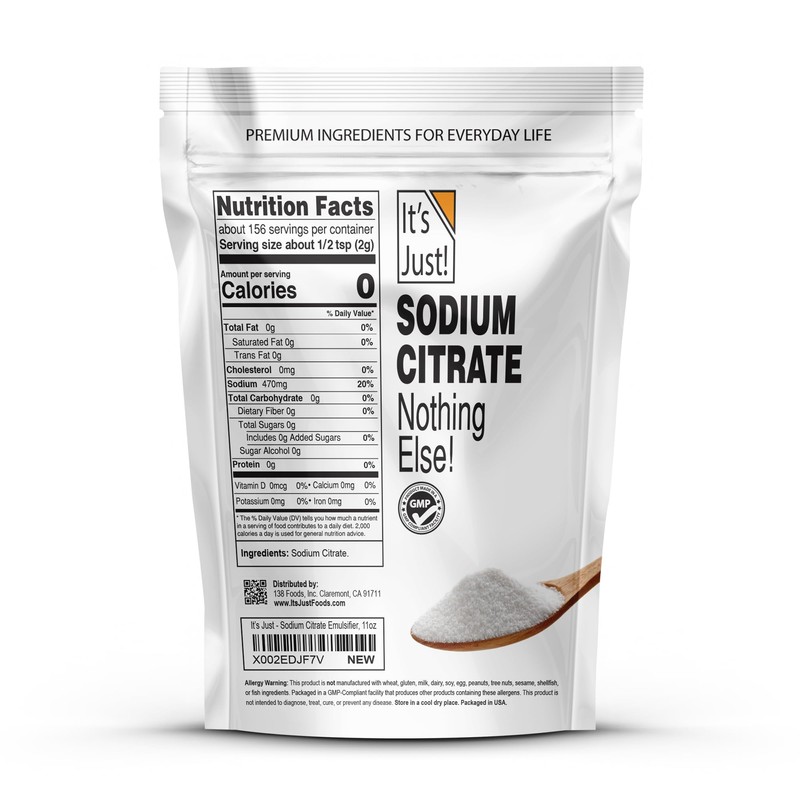 It's Just - Sodium Citrate, Food Grade Thickener, Non-GMO, Cheese